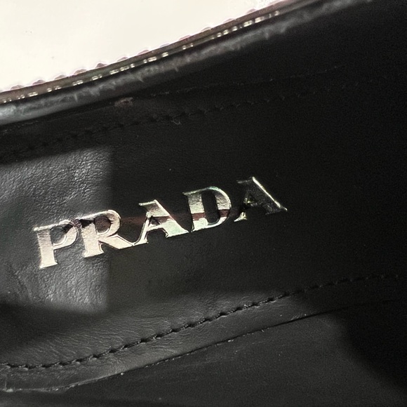 PRADA Triangle Logo Patent Leather Loafers EU:37 - Picture 9 of 14
